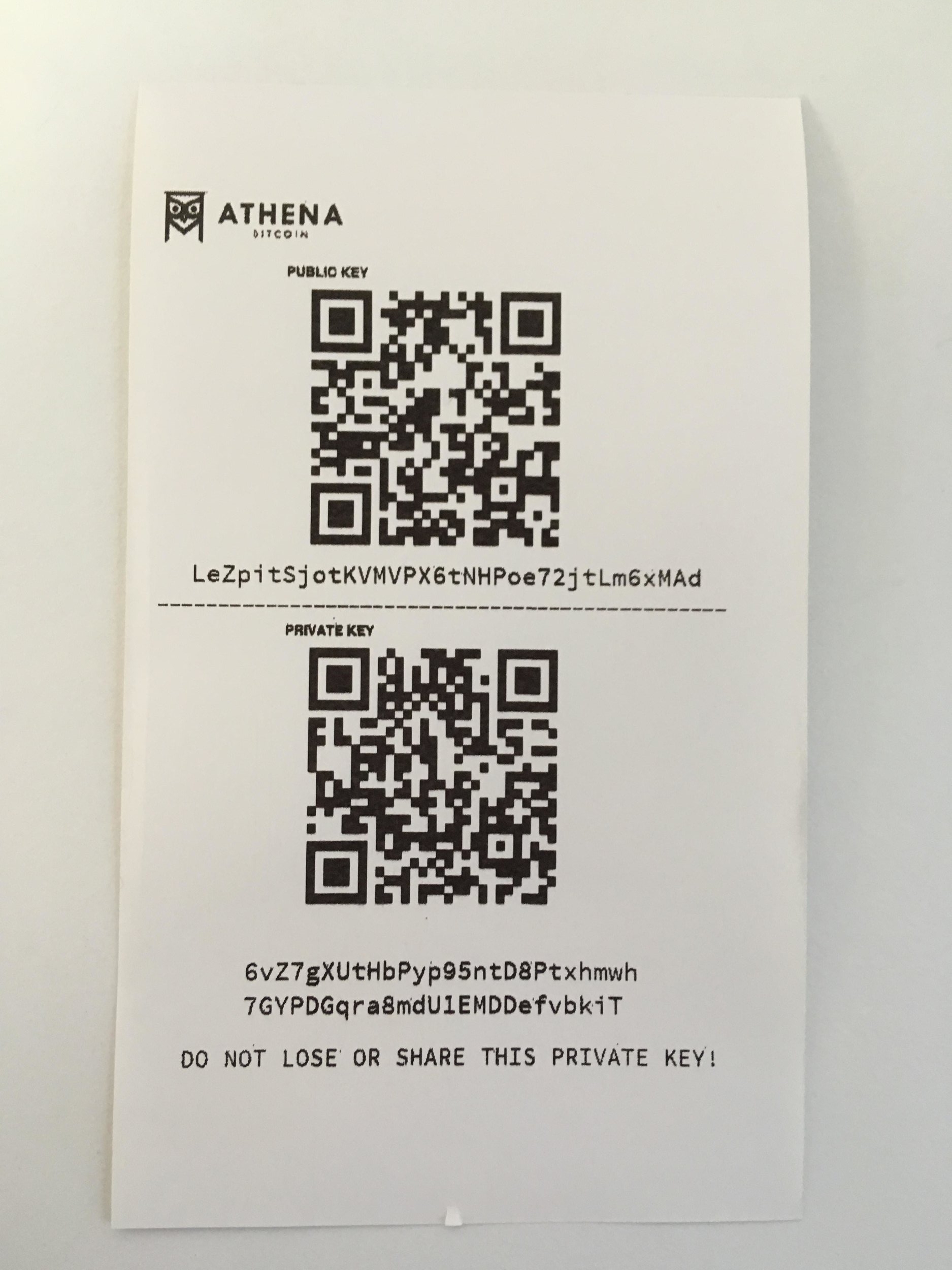 How!    To Use A Paper Wallet Athena Bitcoin - 